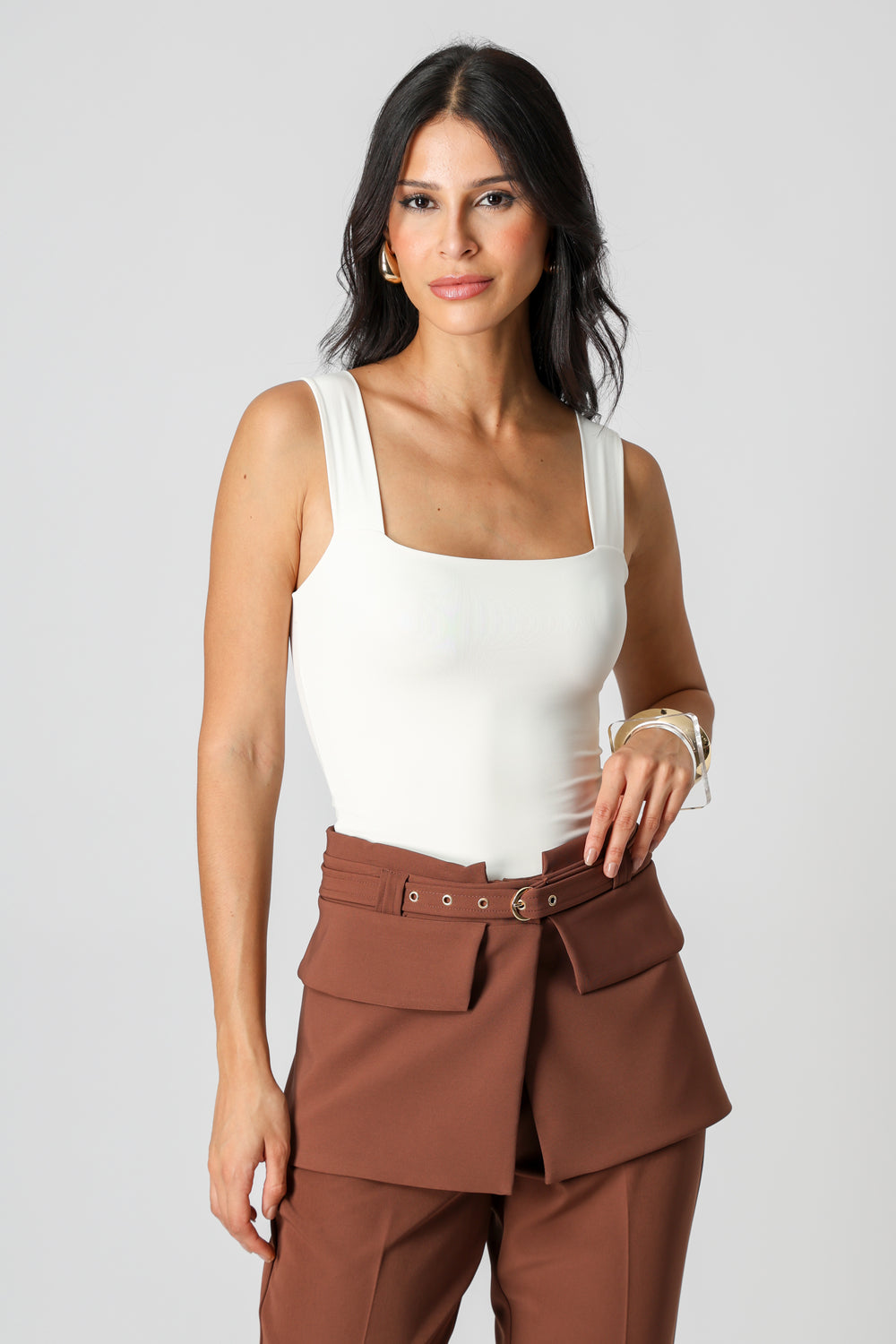 Pala Transpassada Com Cinto - TABACO