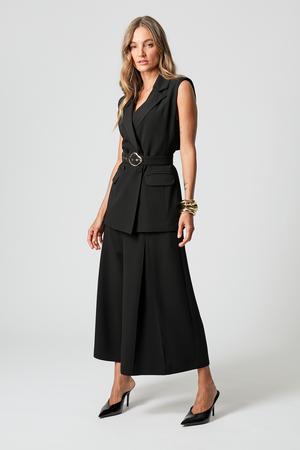 Colete Alfaiataria 4 Botões - PRETO