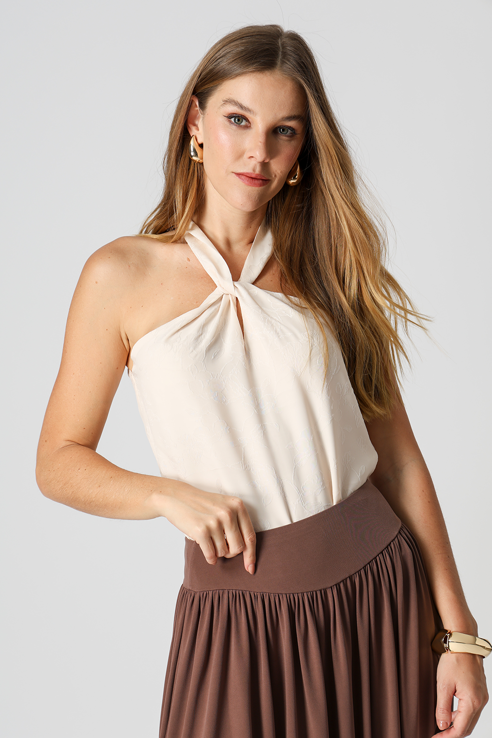 Body Torcido Com Gola Franzida - CRU