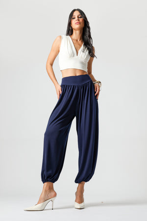 Calça Aladim Em Malha Ity - MARINHO