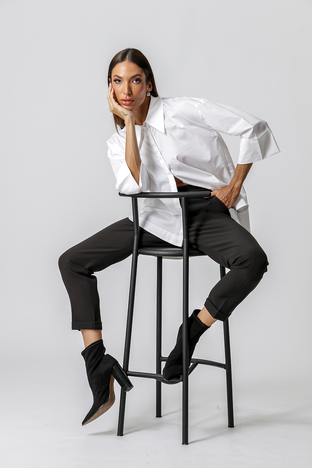 Camisa 3/4 Com Punho Largo - BRANCO