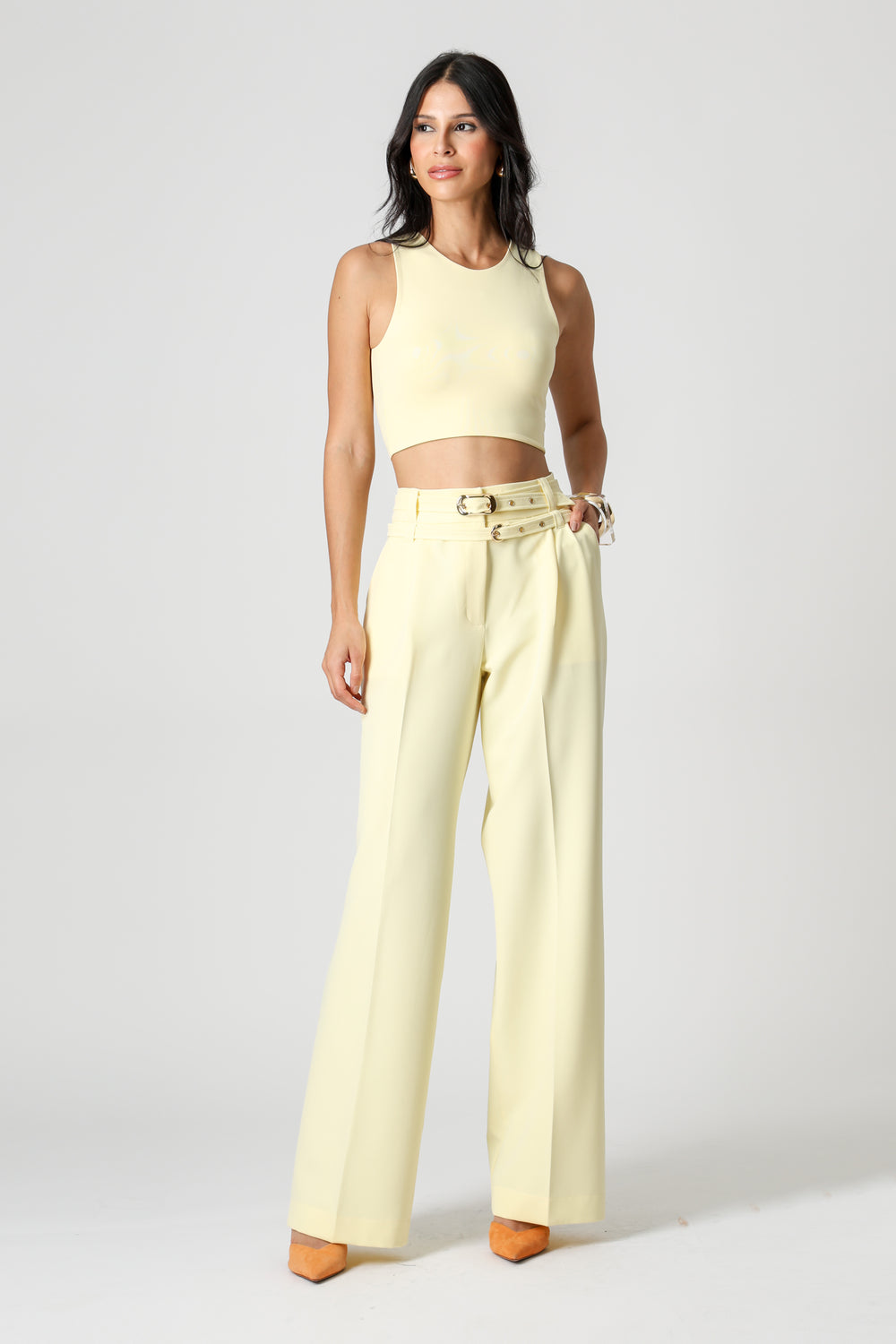 Blusa Cropped Básica - AMARELO CL