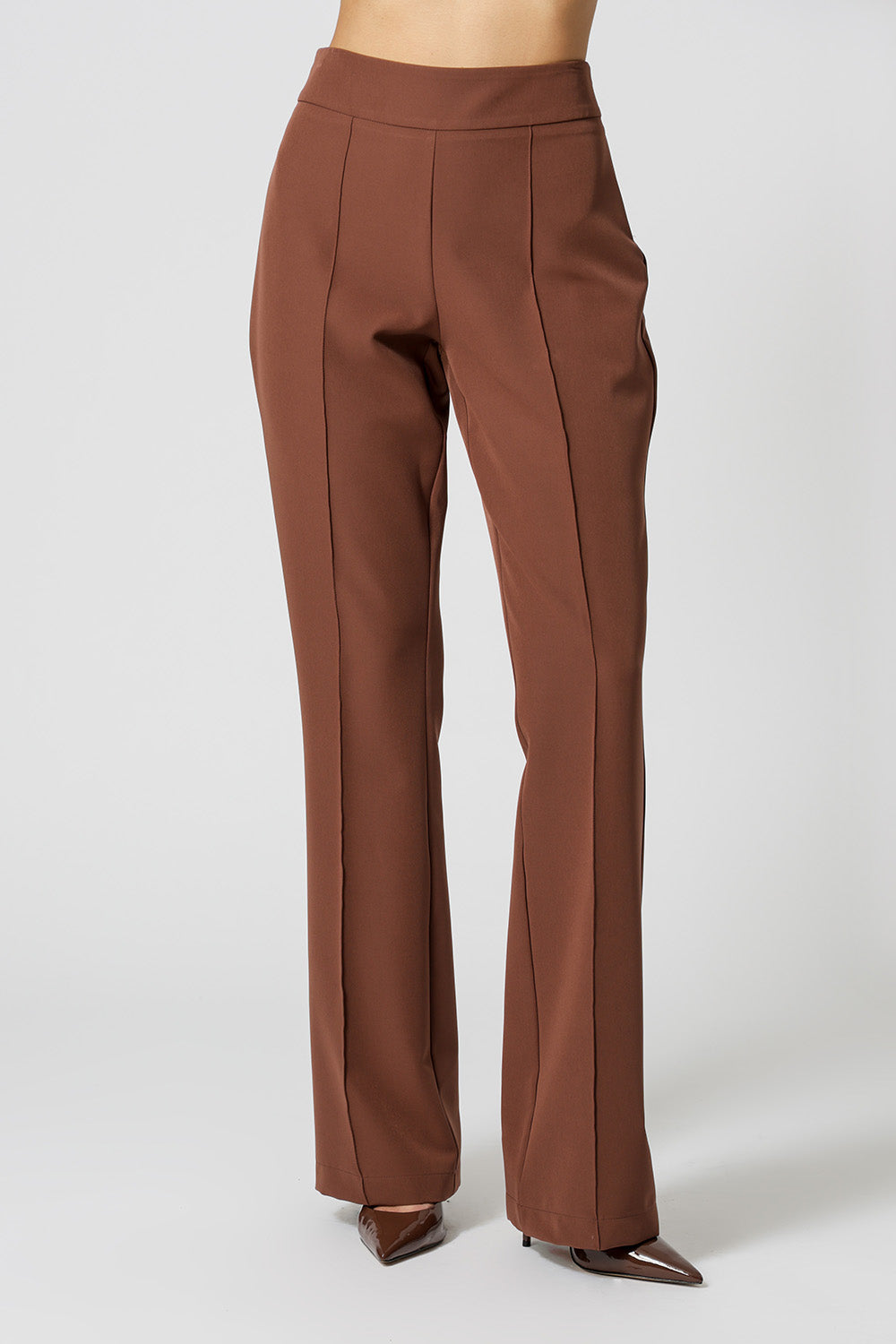 Calça Semi Flare Alfaiataria - TABACO