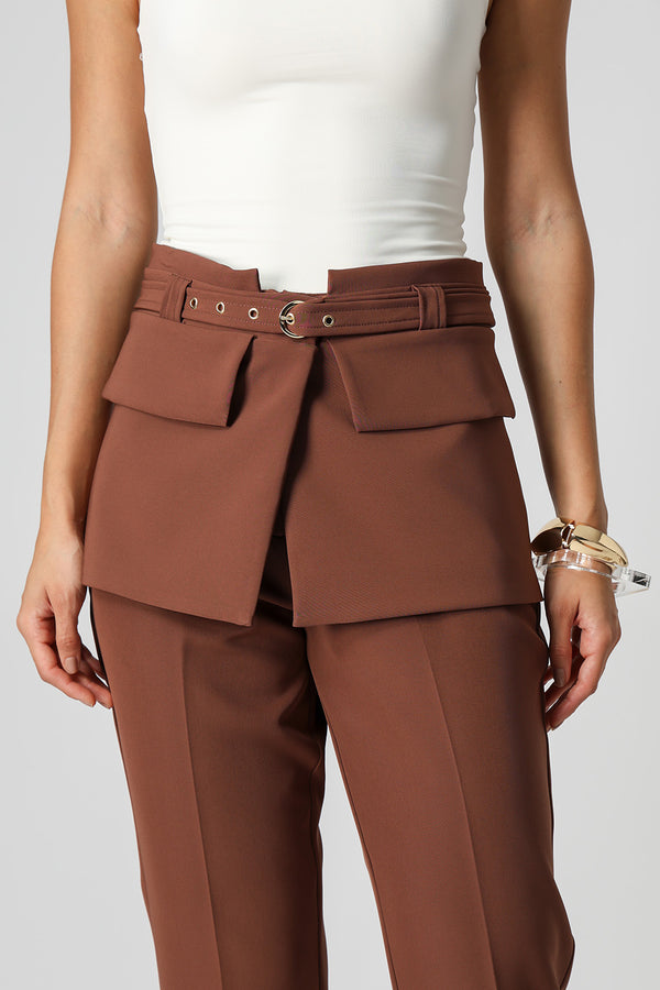 Pala Transpassada Com Cinto - TABACO