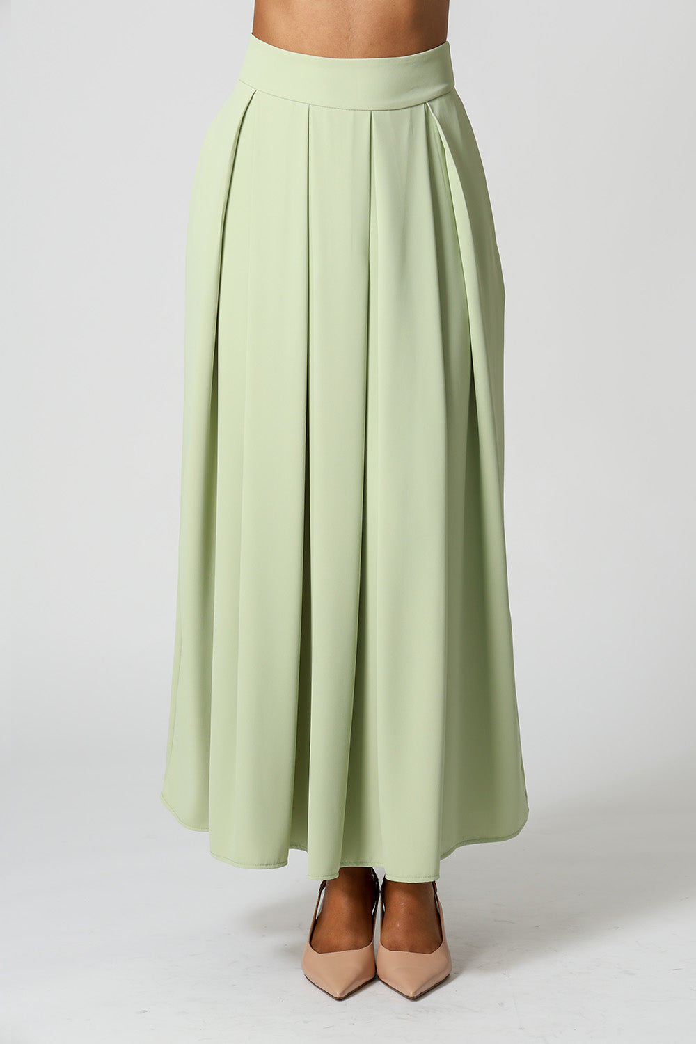 Saia Midi Com Pregas - VERDE CL