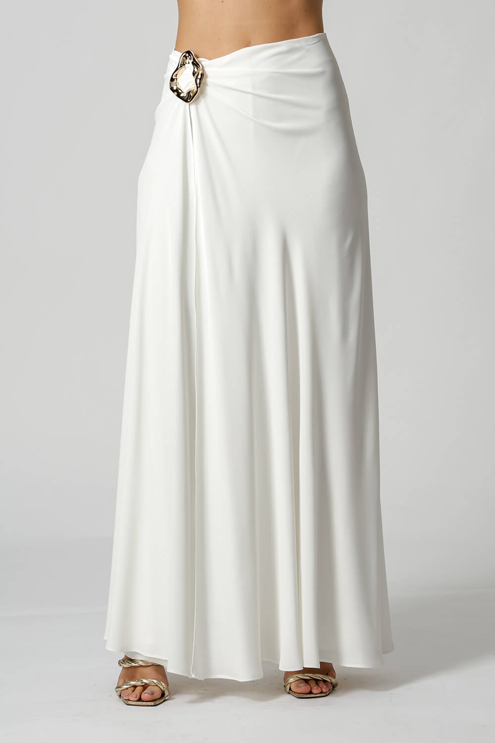 Saia Com Calça Interna e Fivela - OFF WHITE