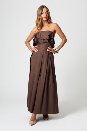 Top Strapless Com Babados - CAFE