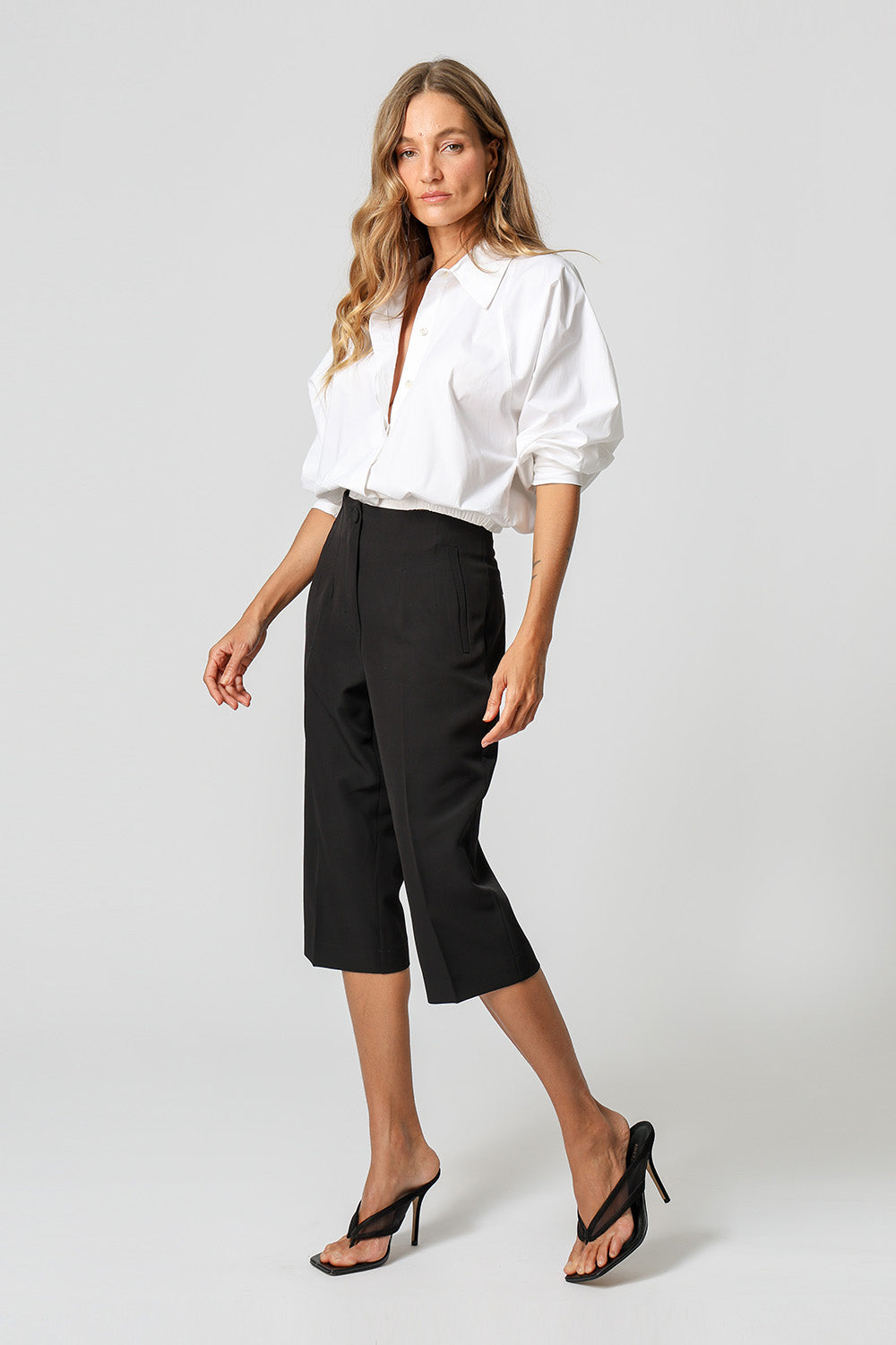 Pantalones capri a medida - NEGRO