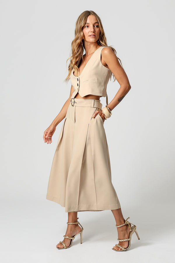 Colete Decote Profundo - AREIA