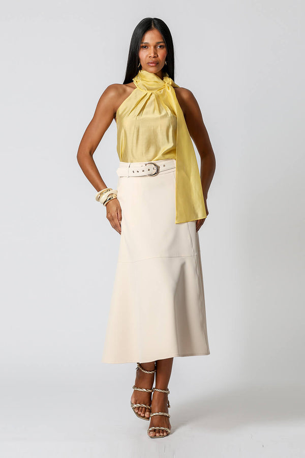 Blusa Regata Com Faixa Versátil - AMARELO CL