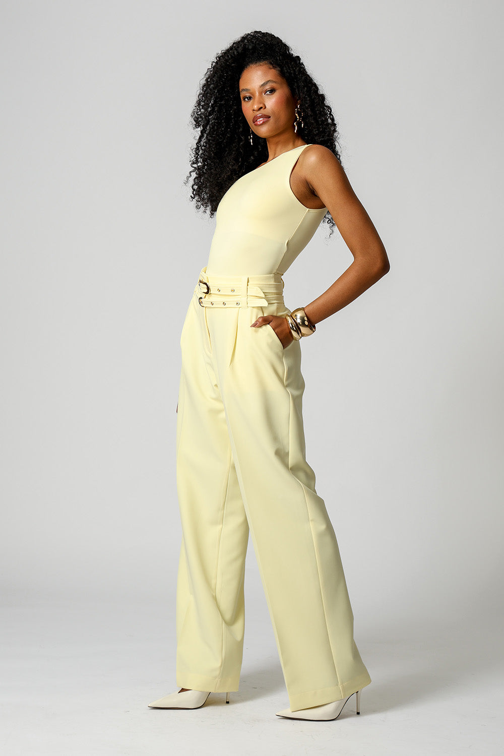 Blusa Ombro Único Malha Amni - AMARELO CL