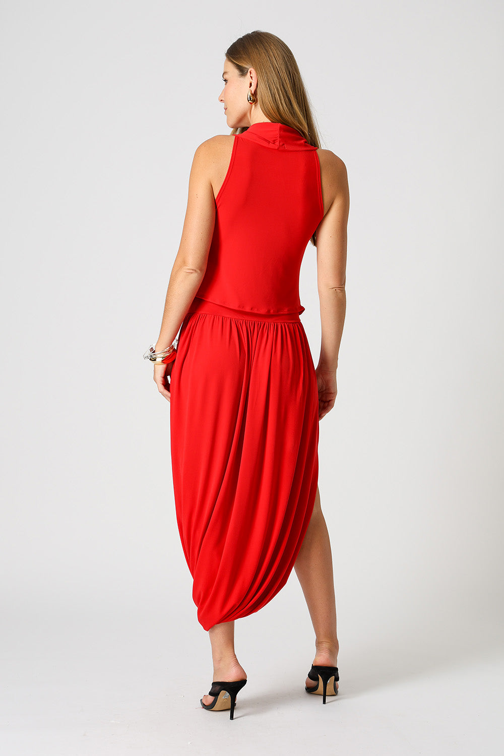 Blusa Decote Degagê Transpassada - VERMELHO