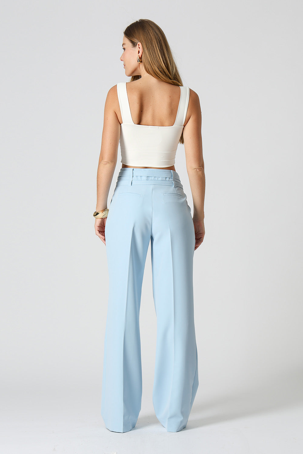 Blusa Cropped De Alça Larga - OFF WHITE