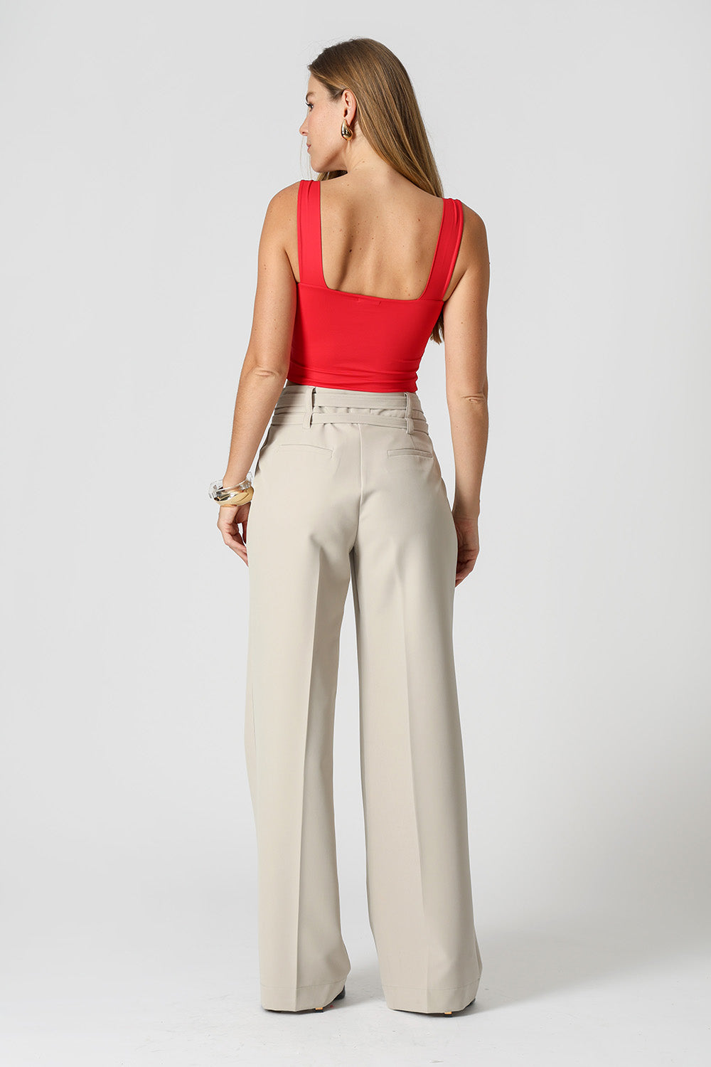 Blusa Cropped De Alça Larga - VERMELHO