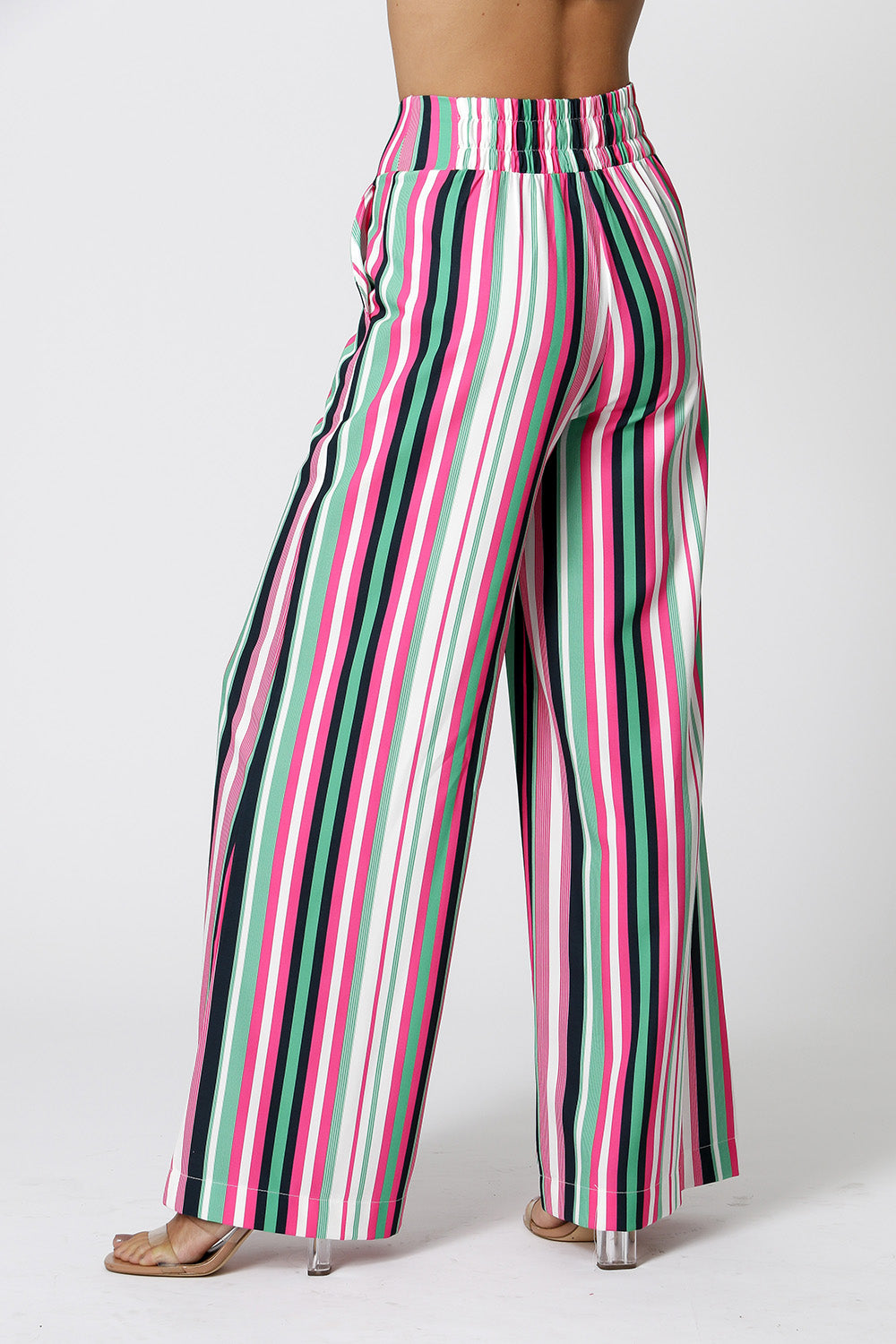 Calça Pantalona Estampada - PINK 7170