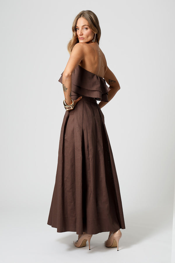 Top Strapless Com Babados - CAFE