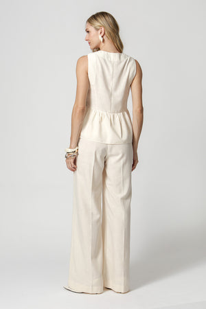 Calça Pantalona Poli Linho - CRU