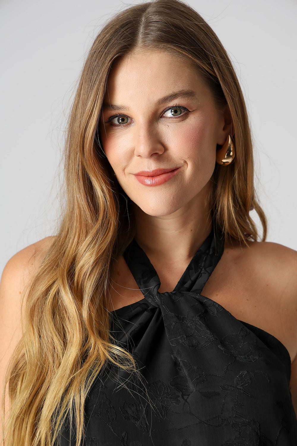 Body Torcido Com Gola Franzida - PRETO