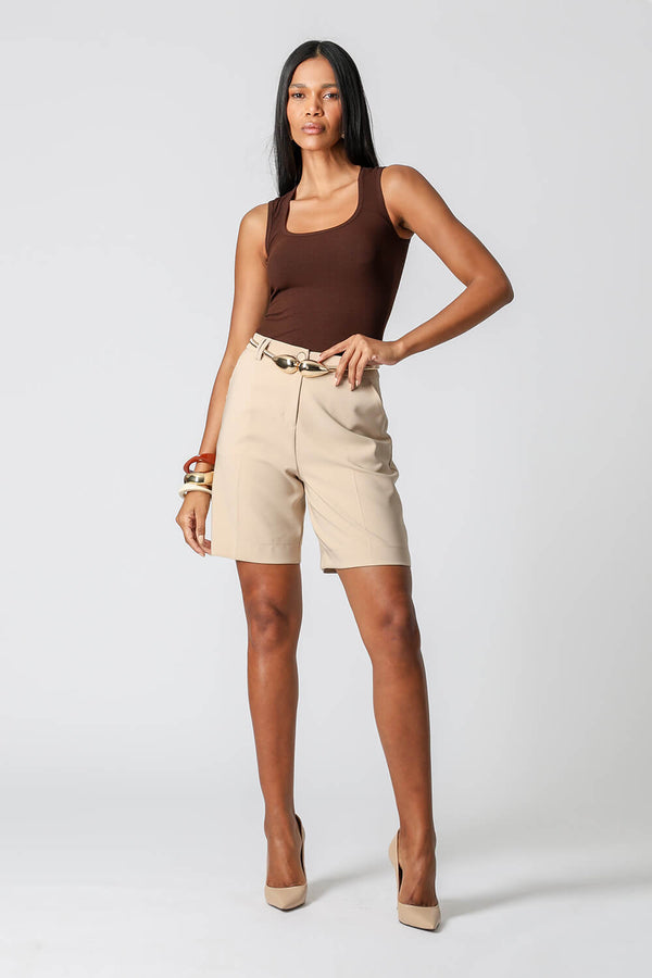 Regata Canelada Decote Quadrado