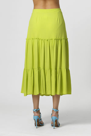 Falda midi con abertura - CANA