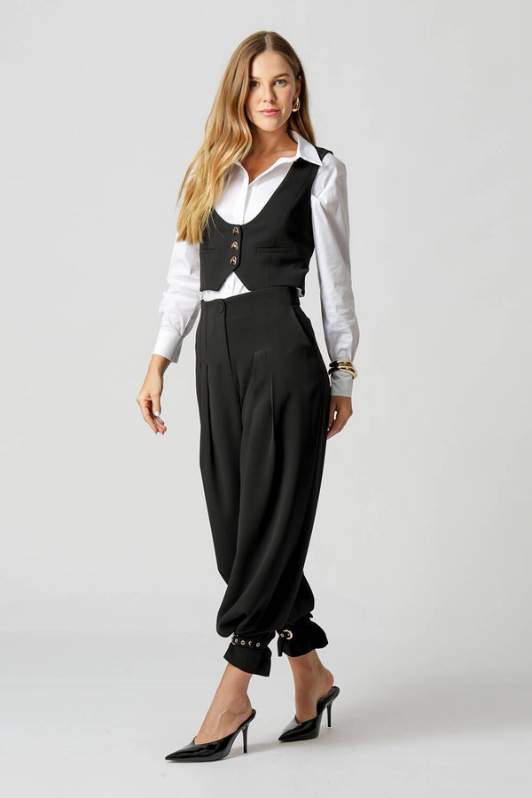 Colete Decote Profundo - PRETO