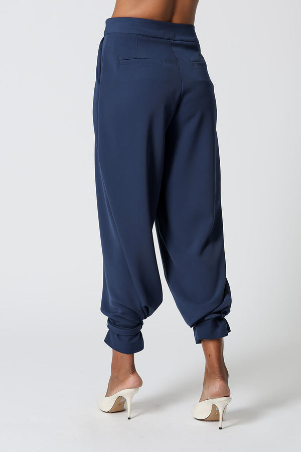 Calça Alfaiataria Com Pregas - MARINHO