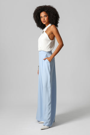 Blusa Transpassada Com Passante Dourado - OFF WHITE