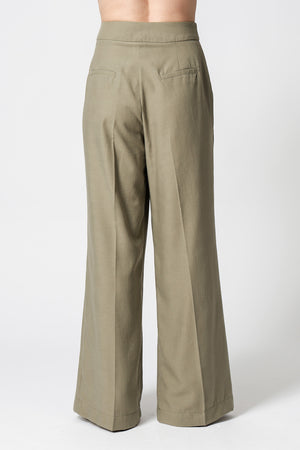 Calça Pantalona Poli Linho - MUSGO CLARO