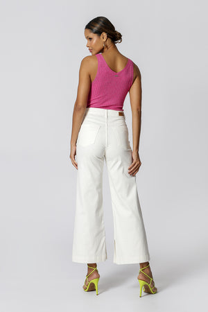 Camiseta de tirantes de lúrex brillante - ROSA