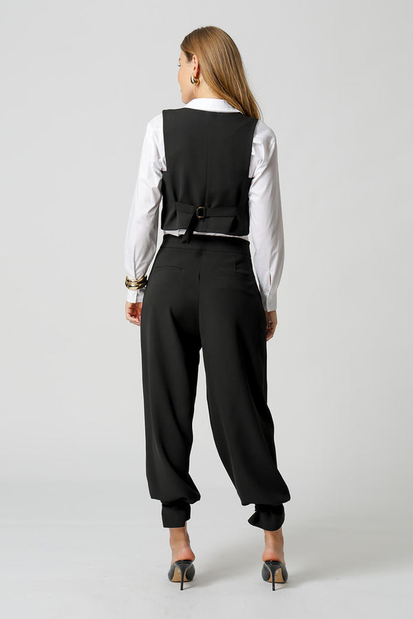 Colete Decote Profundo - PRETO