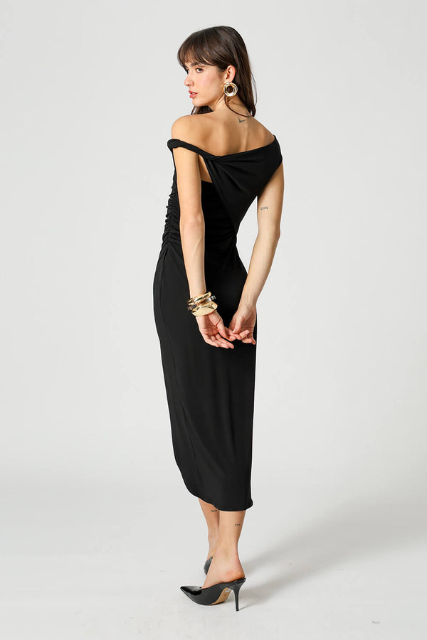 Vestido Midi Com Alça Torcida