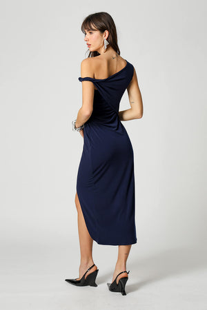 Vestido Midi Com Alça Torcida