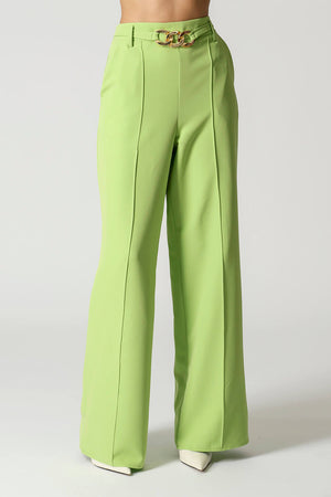 Calça Pantalona Alfaiataria Com Cinto 3 Argolas TRIMIX