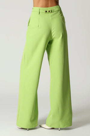 Calça Pantalona Alfaiataria Com Cinto 3 Argolas TRIMIX
