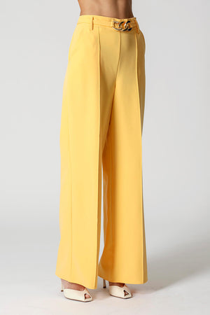 Calça Pantalona Alfaiataria Com Cinto 3 Argolas TRIMIX