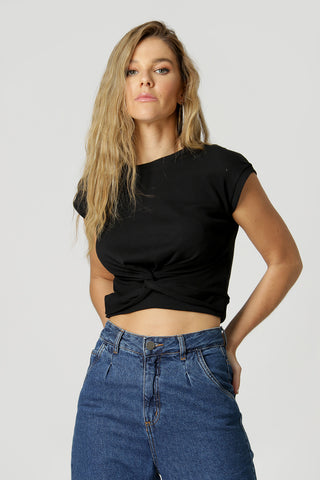 Blusa cruzada - NEGRA