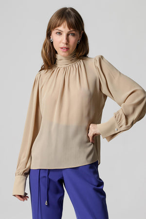 Blusa Gola Alta Com Amarração