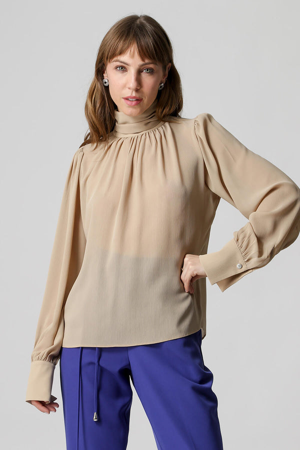 Blusa Gola Alta Com Amarração