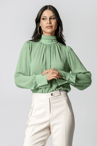 Blusa Gola Alta Com Amarração - GARRAFA CL