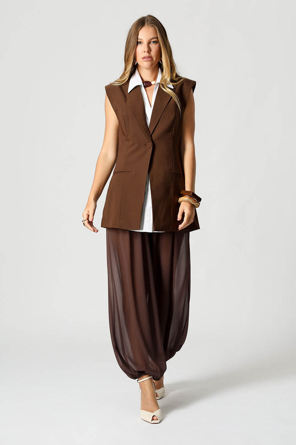 Calça Aladim Em Chiffon Glass