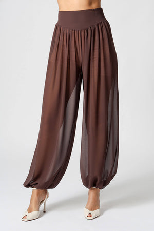 Calça Aladim Em Chiffon Glass
