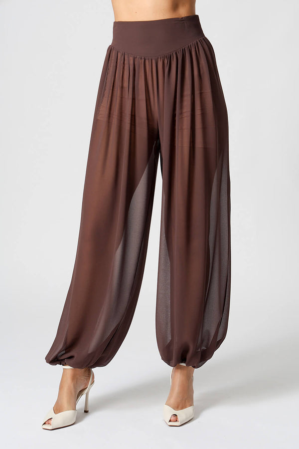 Calça Aladim Em Chiffon Glass