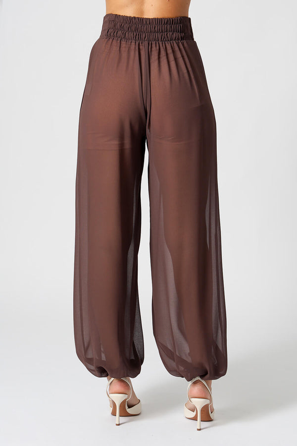 Calça Aladim Em Chiffon Glass