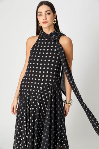 Vestido Cava Americana Com Barra Assimétrica - PRETO 7205
