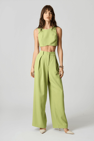 Calça Pantalona Com Prega - FOLHA 1