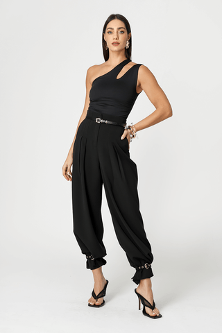 Calça Alfaiataria Com Pregas - PRETO