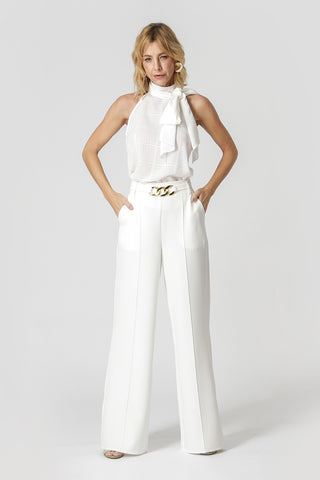 Blusa Gola Laço - OFF WHITE