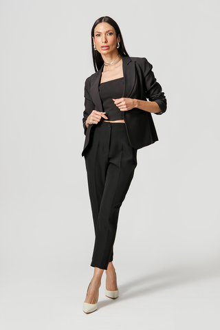 Pantalones de vestir Carrot - NEGRO 2