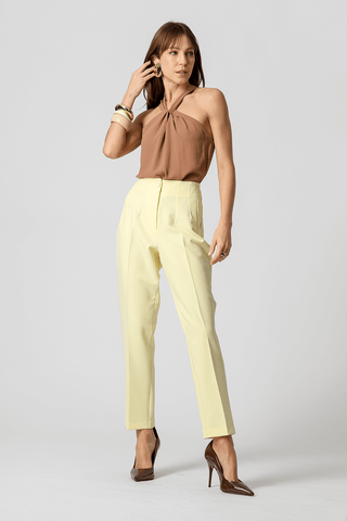 Calça Cenoura New Alfaiataria - AMARELO CL
