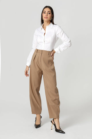 Calça Barrel Com Pregas e Bolsos - FENDI